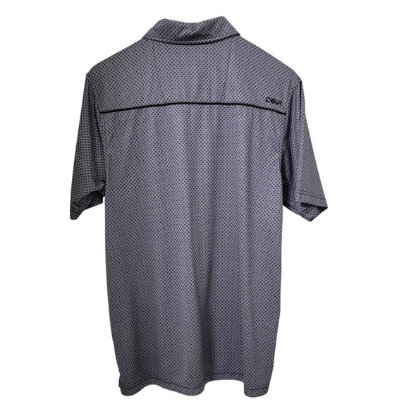 C-BUK (Cutter & Buck) Size M Gray & Black Geometric Pattern Polo Shirt, EUC - Picture 3 of 11